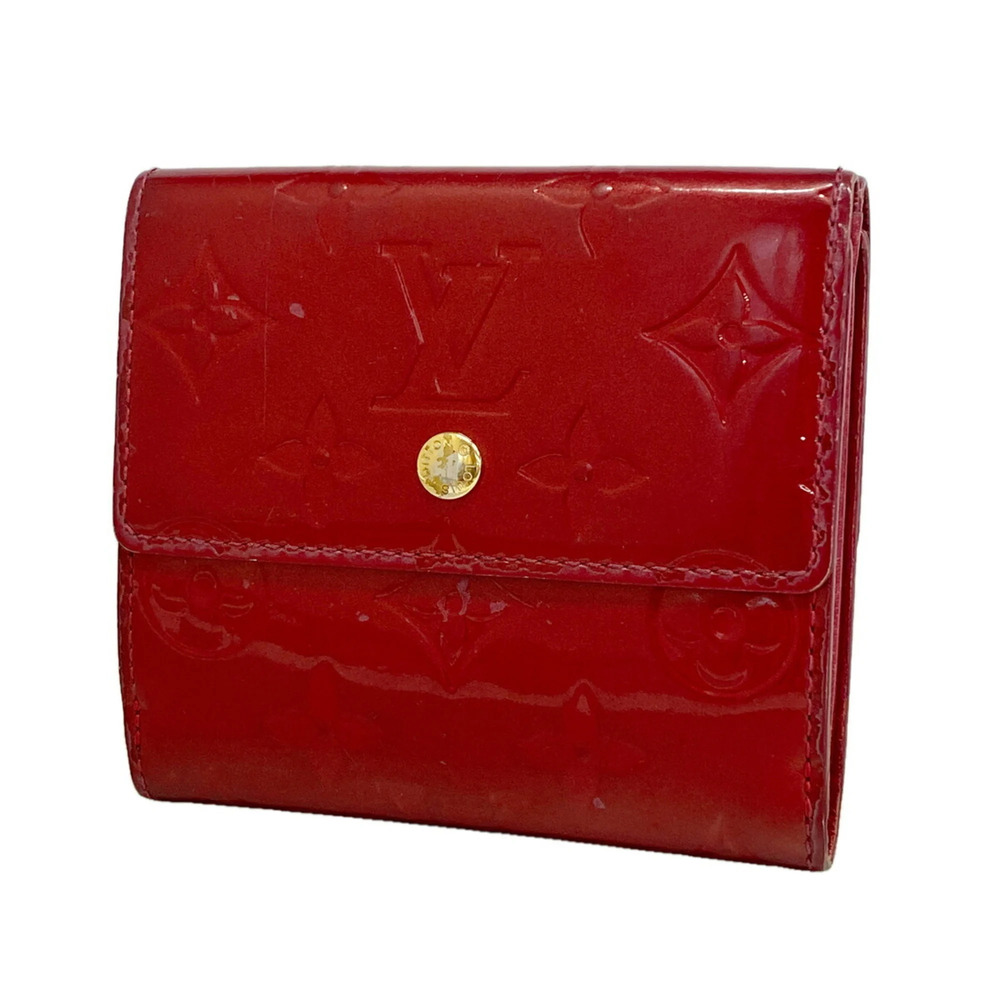 Louis Vuitton Tri-fold Wallet Vernis Portemonnaie Billet Carte Credit M91982 ...
